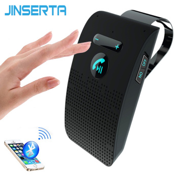 JINSERTA Auto Power ON Bluetooth Handsfree Car Kit Audio Adapter Wireless Auto Speakerphone Car MP3 Player Sun Visor Speaker