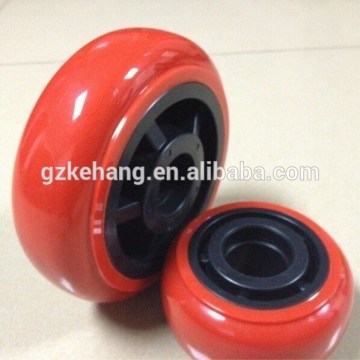 Red Heavy Duty Industrial caster wheel with black PP core for carts