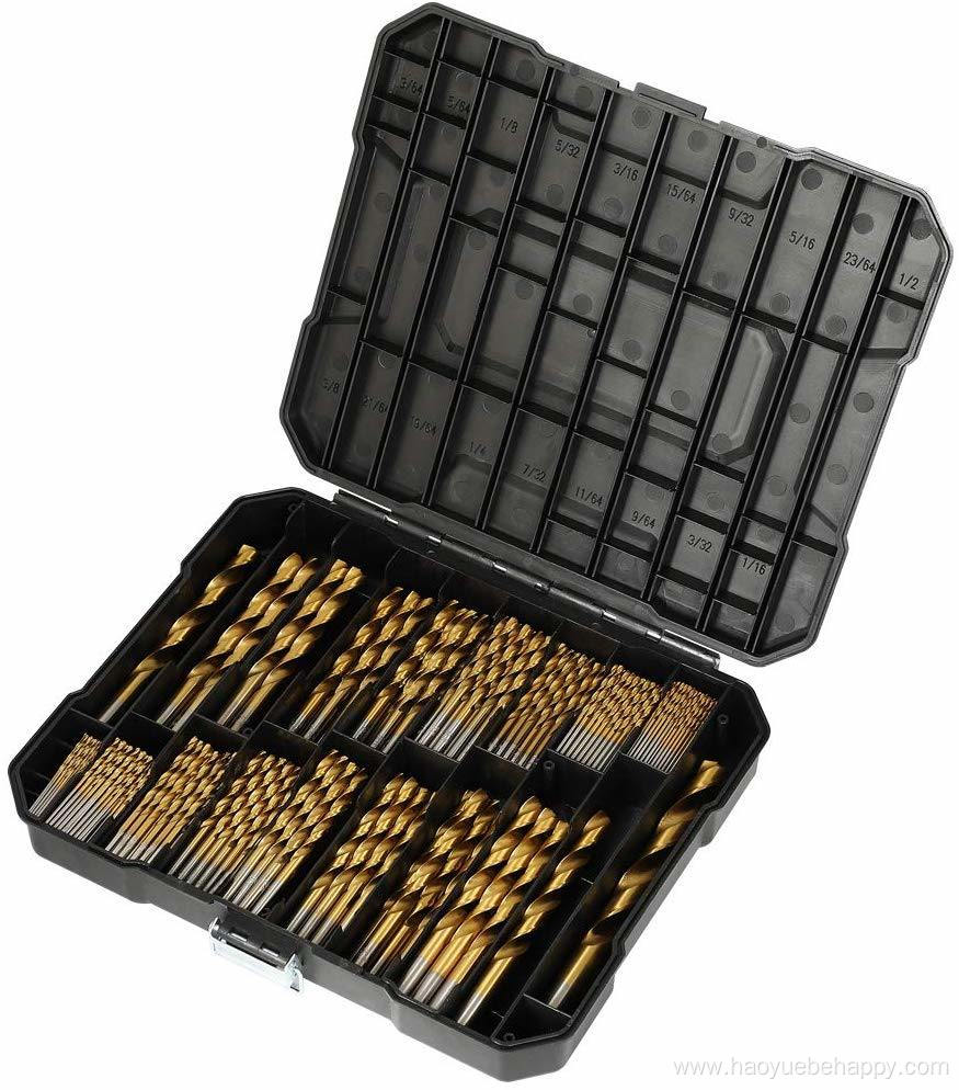 99pcs Tin Coated Twist Drill Bit