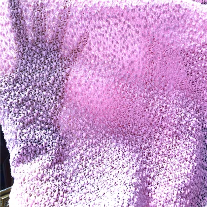 100% polyester hacci slub knitting