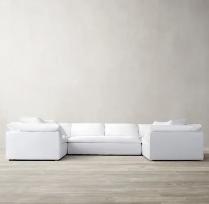 Luxury individual sofa white fabric home furniture