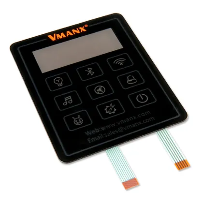 capacitive touch industrial control led membrane keypad
