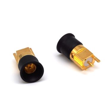 SMP plug RF connector for PCB mounting