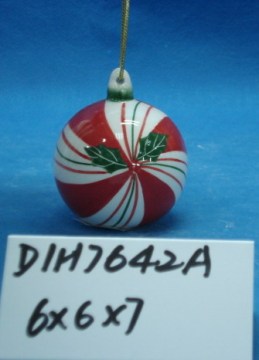 Christmas Tree Decorative Round Ceramic Ball