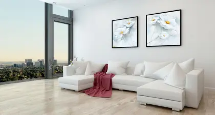 White Flower Handmade Oil Painting On Canvas