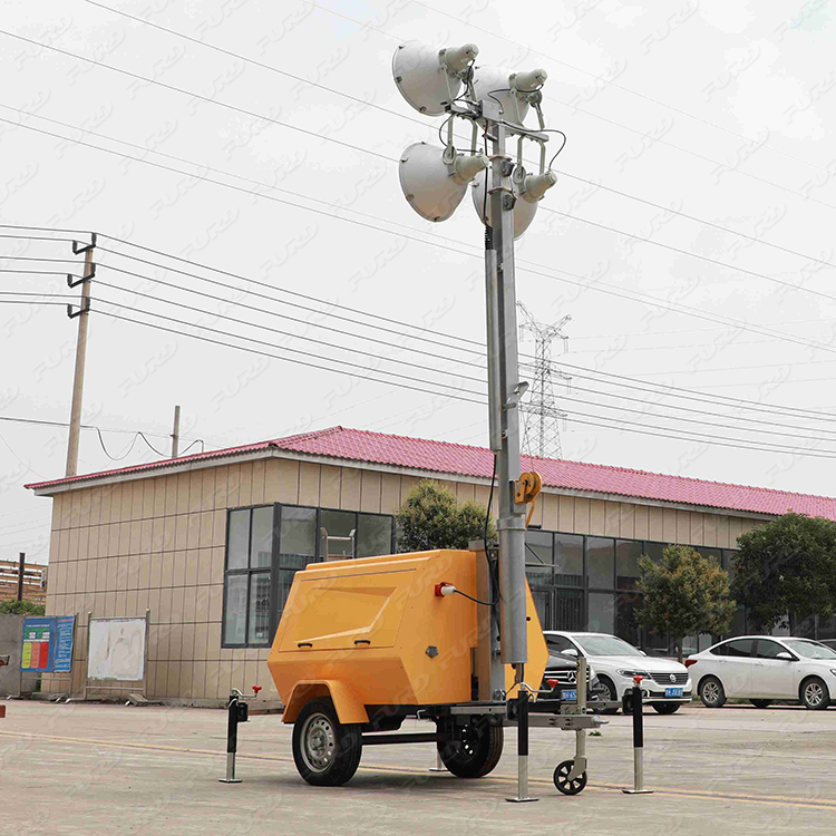 9M height, 8.4KW generator Light Tower With Good Performance