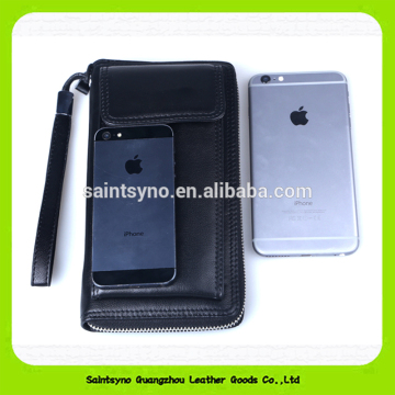 16947 High capacity men zipper business man wallet travel