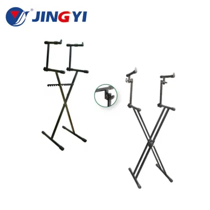 JINGYI K015 Black Iron Double Keyboard Stand