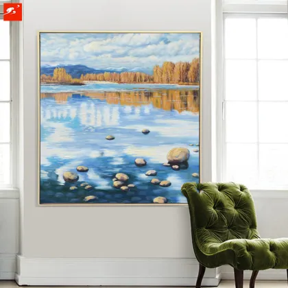 Autumn Fall Landscape Lake Landscape Oil Painting