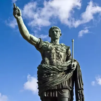 Casting Bronze: Ancient Roman Statue of Emperor Augustus for Sale