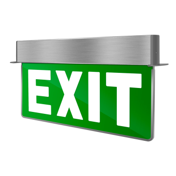 Recessed Emergency Exit Light with 3.6V Ni-Cd Battery, 4W Main Power, 3W Emergency Power, Up to 180 Mins Duration