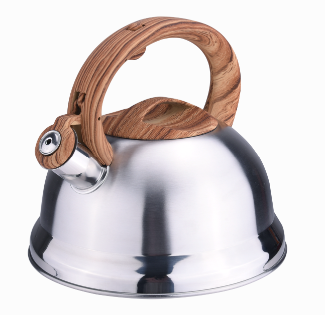 Popular woodlike handle stovetop induction capsulated kettle