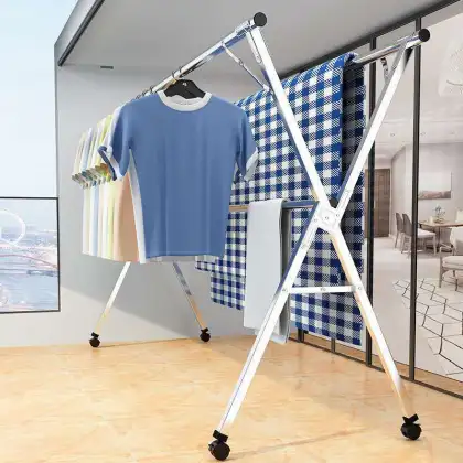 Portable Foldable Stainless Steel Clothes Drying Rack