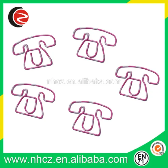 Telephone shape paper clip