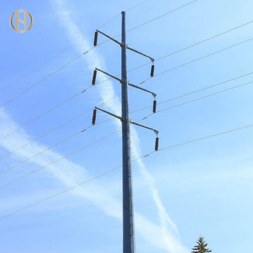 66 kV transmissionslinje galvaniserad stålelektrisk stolpe
