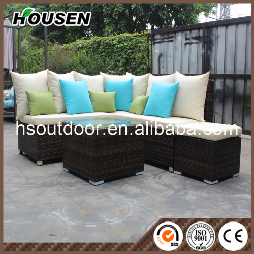 Large outdoor furniture rattan furniture rattan sofa and rattan table