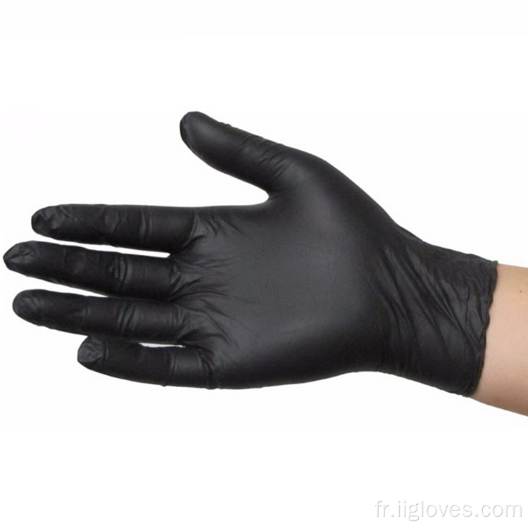 6mil 8mil Nitrile texture gant poudre de poudre sans nitrile gants