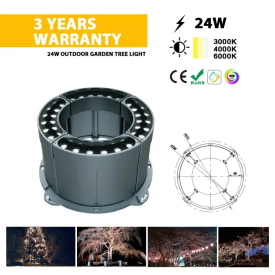 24W LED Tree Light Outdoor Landscape Lighting
