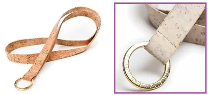 Boshiho cork lanyard natural gift cork cord