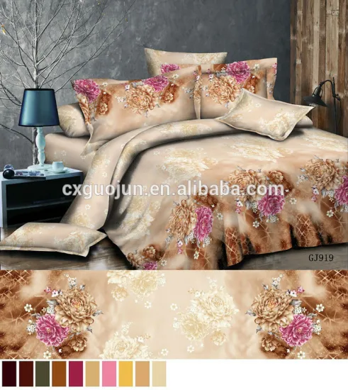 two sides 3d (disperse) printing 100% polyester twill fabric for bedsheets
