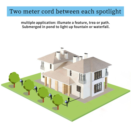 สปอตไลท์ LED ระยะไกลสำหรับการควบคุมภูมิทัศน์ของ Pond Garden