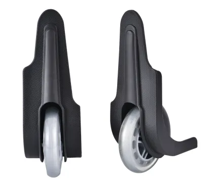 Silent suitcase side wheels
