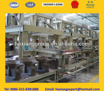 Hi-pressure sanitary ware casting machine for toilet bowls water closet