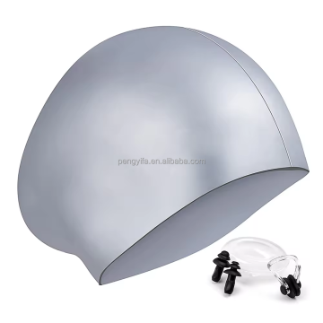 Waterproof Silicone Recycled Swim Caps with Earplugs and Noseclips