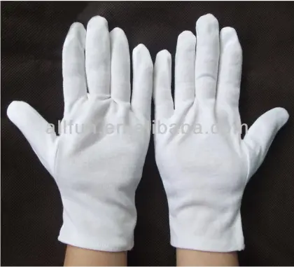2014 Useful police and military white cotton gloves
