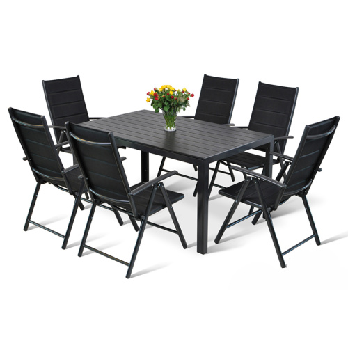 Прочный набор для бистро на открытом воздухе на 6 человек для заднего двора