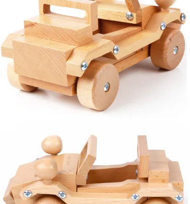 Wooden Disassembly and assembly JEEP toys