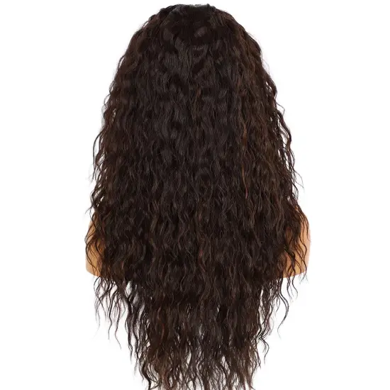 Hot Selling Front Blonde Natural Brown Human Hair Curly Wave Transparent Full Lace Wig Human Hair Hd Transparent Full Lace Wigs