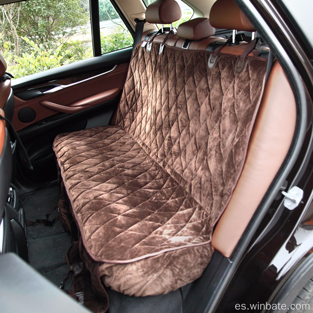 Material de terciopelo de gama alta cubierta del asiento del automóvil para mascotas