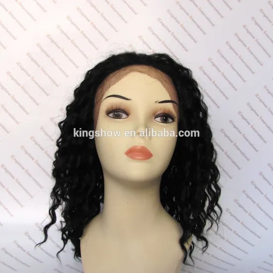 hand made medium curly full lace wig