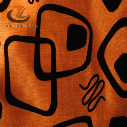 Alba design flocking fabric