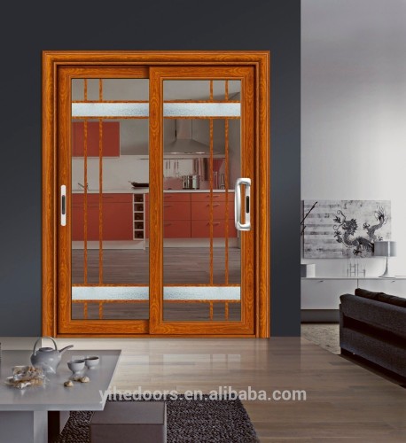 European standard hung-sliding door of solid wood and MDF