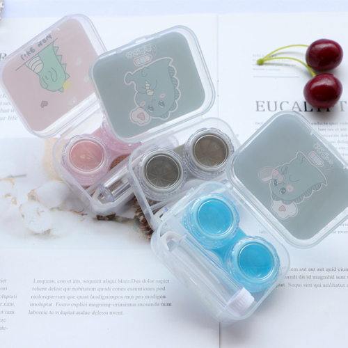 NEW Mini Cartoon Contact Lens Case Cute Eyes Contact Lens Container Box Contact Lenses Holder Storage Box Case Travel Kit