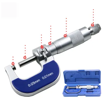 0-25mm Micrometer and Vernier Caliper for Jewelers and Watchmakers