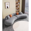 Cama de sofá en forma de media luna