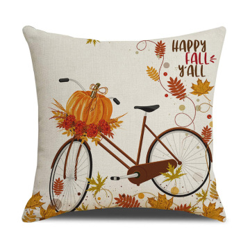 Hot Sale 18x18 Polyester Cushion Cover - Digital Printed Village Style Pillowcase