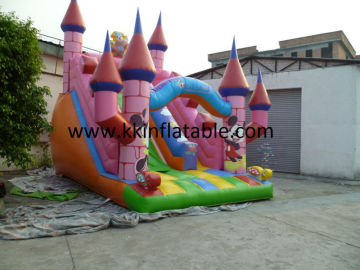 popular pink mickey inflatable slide for outdoor amusement playground