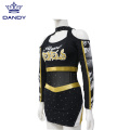 OEM sbuliamtion balck cheerleading uniform