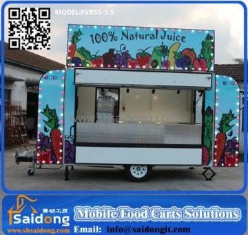 Professional manufacturer mobile catering trailer new type CE approve mobile food cooking trailer mobile restaurant trailer