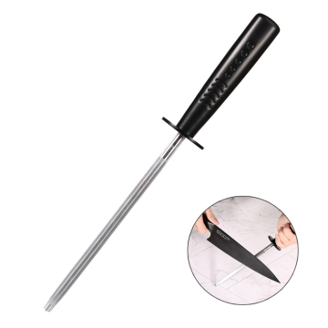 8 Inch Black Coating Professional Stainless Steel Knife Sharpener - New Arrivals