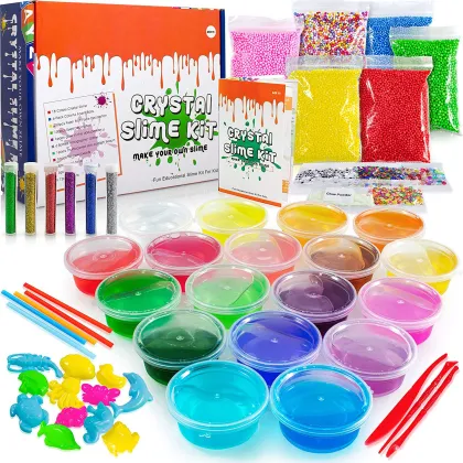 2023 Top Trend: Fruit Face Slime Kit - DIY Crystal Slime Supplies & Gift Set