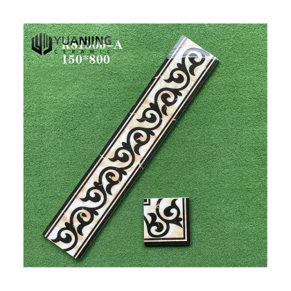 Porcelain Border Tiles 150x800mm for Living Room - Waveguide Wire Mosaic Microcrystalline Stone