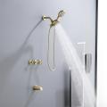 Wall Concealed Mount Brass Rainfall Bath Shower Set