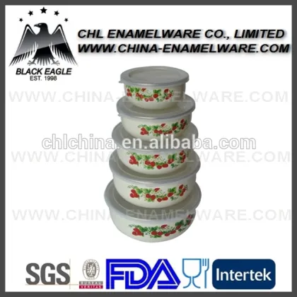 2015 hot enamel milk bowl for breakfast