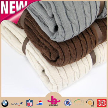 new design hot sales two layers cable blanket
