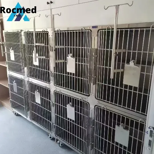 Low Price Good Quality Stainless Steel Veterinary ICU Cage for Dogs and Cats